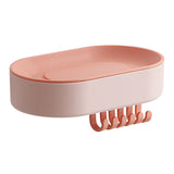 Maxbell Soap Sponge Rack Draining Kitchen Storage Rack Storage Rack for Shower Pink