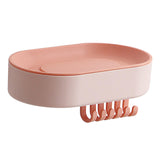 Maxbell Soap Sponge Rack Draining Kitchen Storage Rack Storage Rack for Shower Pink