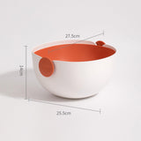Maxbell Colander Rice Washer Strainer Bowl Drain Strainer Basket for Tomatoes Beans orange