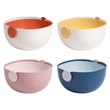 Maxbell Colander Rice Washer Strainer Bowl Drain Strainer Basket for Tomatoes Beans orange