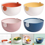 Maxbell Colander Rice Washer Strainer Bowl Drain Strainer Basket for Tomatoes Beans orange