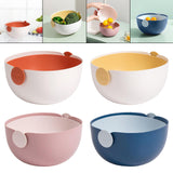 Maxbell Colander Rice Washer Strainer Bowl Drain Strainer Basket for Tomatoes Beans orange