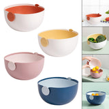 Maxbell Colander Rice Washer Strainer Bowl Drain Strainer Basket for Tomatoes Beans orange