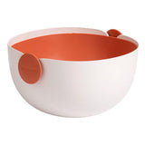 Maxbell Colander Rice Washer Strainer Bowl Drain Strainer Basket for Tomatoes Beans orange