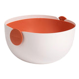 Maxbell Colander Rice Washer Strainer Bowl Drain Strainer Basket for Tomatoes Beans orange
