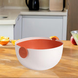 Maxbell Colander Rice Washer Strainer Bowl Drain Strainer Basket for Tomatoes Beans orange