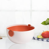 Maxbell Colander Rice Washer Strainer Bowl Drain Strainer Basket for Tomatoes Beans orange