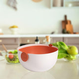 Maxbell Colander Rice Washer Strainer Bowl Drain Strainer Basket for Tomatoes Beans orange