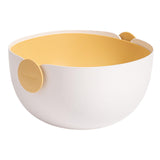 Maxbell Colander Rice Washer Strainer Bowl Drain Strainer Basket for Tomatoes Beans yellow