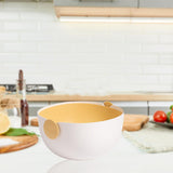 Maxbell Colander Rice Washer Strainer Bowl Drain Strainer Basket for Tomatoes Beans yellow