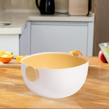 Maxbell Colander Rice Washer Strainer Bowl Drain Strainer Basket for Tomatoes Beans yellow