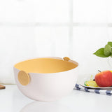 Maxbell Colander Rice Washer Strainer Bowl Drain Strainer Basket for Tomatoes Beans yellow
