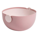 Maxbell Colander Rice Washer Strainer Bowl Drain Strainer Basket for Tomatoes Beans pink