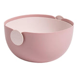 Maxbell Colander Rice Washer Strainer Bowl Drain Strainer Basket for Tomatoes Beans pink
