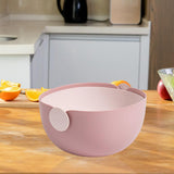 Maxbell Colander Rice Washer Strainer Bowl Drain Strainer Basket for Tomatoes Beans pink