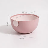 Maxbell Colander Rice Washer Strainer Bowl Drain Strainer Basket for Tomatoes Beans pink