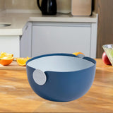 Maxbell Colander Rice Washer Strainer Bowl Drain Strainer Basket for Tomatoes Beans blue