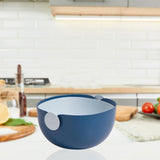 Maxbell Colander Rice Washer Strainer Bowl Drain Strainer Basket for Tomatoes Beans blue