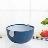 Maxbell Colander Rice Washer Strainer Bowl Drain Strainer Basket for Tomatoes Beans blue