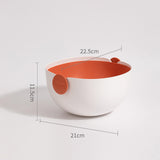 Maxbell Fruit Drain Basket Colander Detachable Food Storage Baskets for Home Kitchen Orange