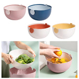 Maxbell Fruit Drain Basket Colander Detachable Food Storage Baskets for Home Kitchen Orange