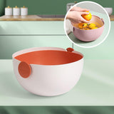 Maxbell Fruit Drain Basket Colander Detachable Food Storage Baskets for Home Kitchen Orange