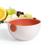 Maxbell Fruit Drain Basket Colander Detachable Food Storage Baskets for Home Kitchen Orange