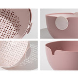 Maxbell Fruit Drain Basket Colander Detachable Food Storage Baskets for Home Kitchen Yellow