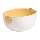 Maxbell Fruit Drain Basket Colander Detachable Food Storage Baskets for Home Kitchen Yellow