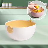 Maxbell Fruit Drain Basket Colander Detachable Food Storage Baskets for Home Kitchen Yellow