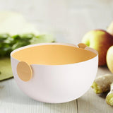 Maxbell Fruit Drain Basket Colander Detachable Food Storage Baskets for Home Kitchen Yellow