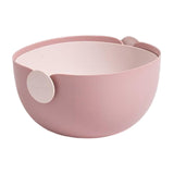 Maxbell Fruit Drain Basket Colander Detachable Food Storage Baskets for Home Kitchen Pink