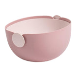 Maxbell Fruit Drain Basket Colander Detachable Food Storage Baskets for Home Kitchen Pink