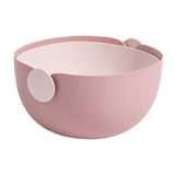 Maxbell Fruit Drain Basket Colander Detachable Food Storage Baskets for Home Kitchen Pink