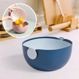 Maxbell Fruit Drain Basket Colander Detachable Food Storage Baskets for Home Kitchen Blue