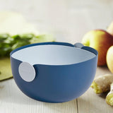 Maxbell Fruit Drain Basket Colander Detachable Food Storage Baskets for Home Kitchen Blue