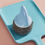 Maxbell Cleaning Ball Brush Pot Cleaning Brush with Handle for Washing  Blue