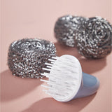 Maxbell Cleaning Ball Brush Pot Cleaning Brush with Handle for Washing  Gray