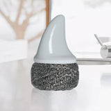 Maxbell Cleaning Ball Brush Pot Cleaning Brush with Handle for Washing  Gray