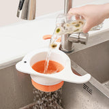 Maxbell Adjustable Sink Colander Drain Basket Sink Caddy Organizer for Sink Kitchen White