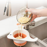 Maxbell Adjustable Sink Colander Drain Basket Sink Caddy Organizer for Sink Kitchen White