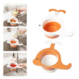 Maxbell Adjustable Sink Colander Drain Basket Sink Caddy Organizer for Sink Kitchen White