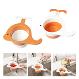 Maxbell Adjustable Sink Colander Drain Basket Sink Caddy Organizer for Sink Kitchen White