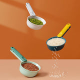 Maxbell Multifunctional Coffee Scoop Grains Rice Spoon with Clip Household Reusable Green