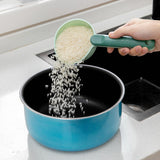 Maxbell Multifunctional Coffee Scoop Grains Rice Spoon with Clip Household Reusable Green
