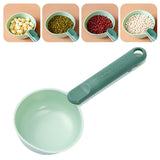 Maxbell Multifunctional Coffee Scoop Grains Rice Spoon with Clip Household Reusable Green