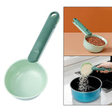 Maxbell Multifunctional Coffee Scoop Grains Rice Spoon with Clip Household Reusable Green