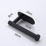 Maxbell Paper holder Mounted Toilet Paper Hanger Waterproof for Home Washroom Black
