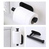Maxbell Paper holder Mounted Toilet Paper Hanger Waterproof for Home Washroom Black