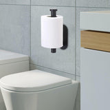 Maxbell Paper holder Mounted Toilet Paper Hanger Waterproof for Home Washroom Black